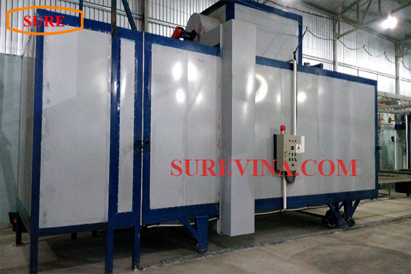 Buồng phun sơn tĩnh điện là một phần không thể thiếu trong hệ thống dây chuyền sơn tĩnh điện