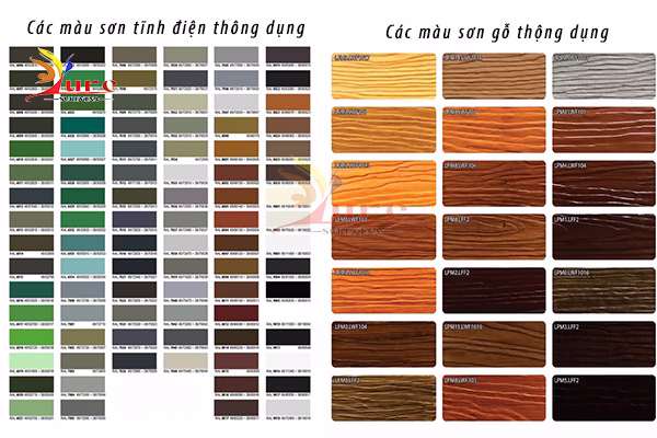 Bảng màu sơn tĩnh điện đầy đủ SUREVINA cập nhật 2025