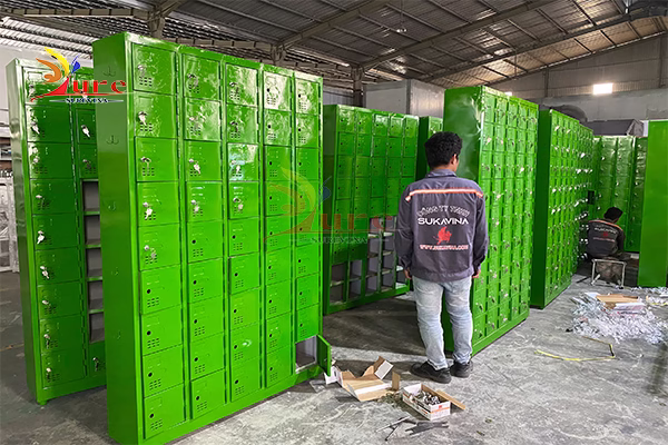 Sơn tĩnh điện tủ locker bền đẹp cho doanh nghiệp - trường học- nhà xưởng