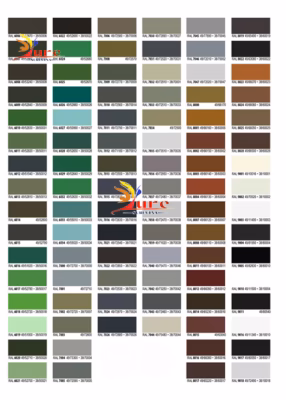Bảng màu sơn tĩnh điện đẹp 